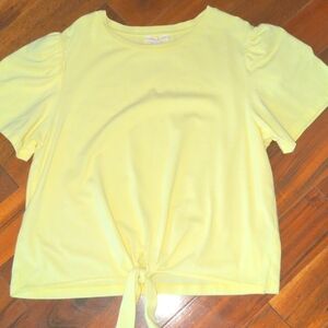 Yellow Tie-Front Top